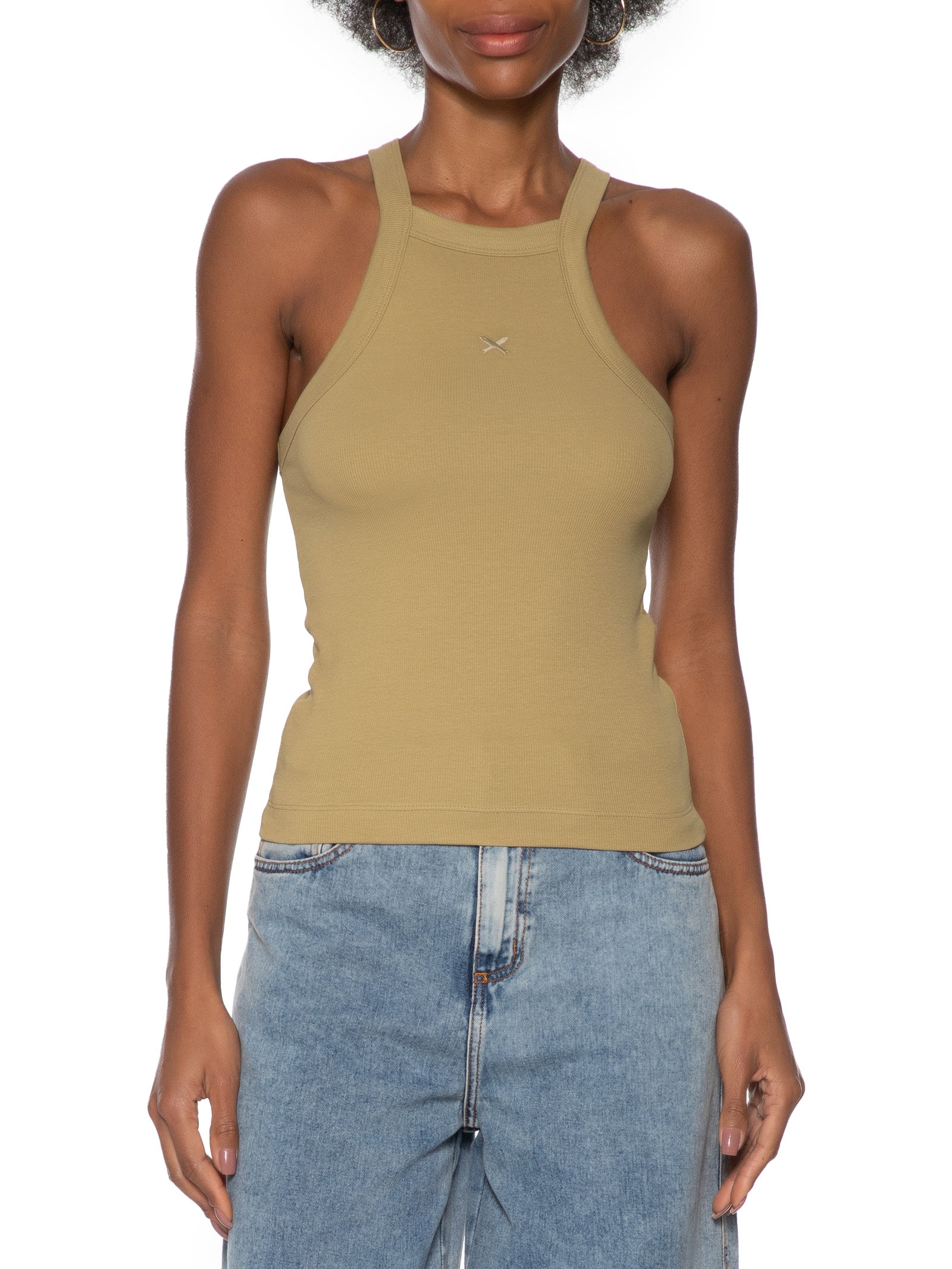 Camiseta Feminina Regata Marrom Hering