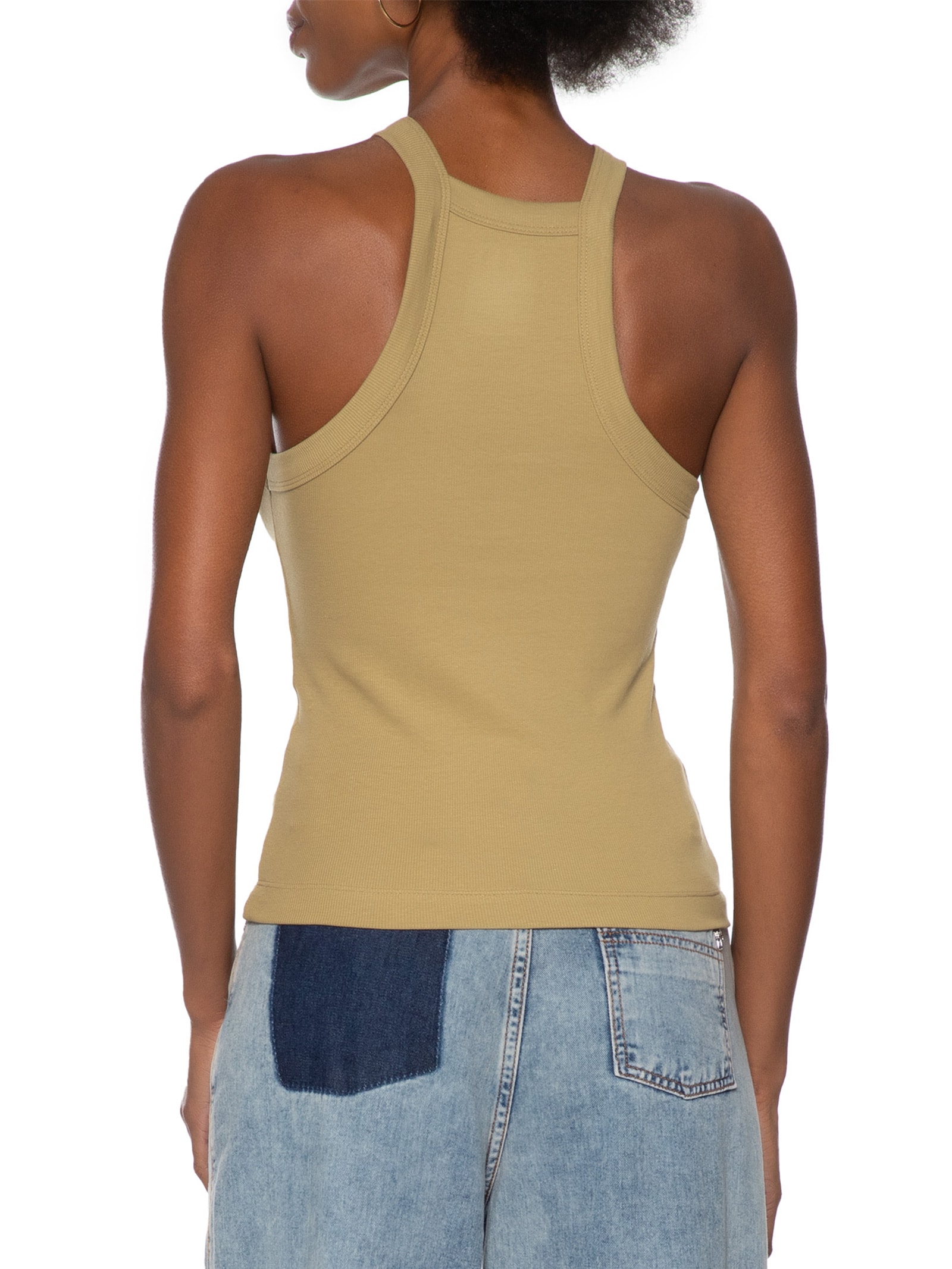 Camiseta Feminina Regata Marrom Hering