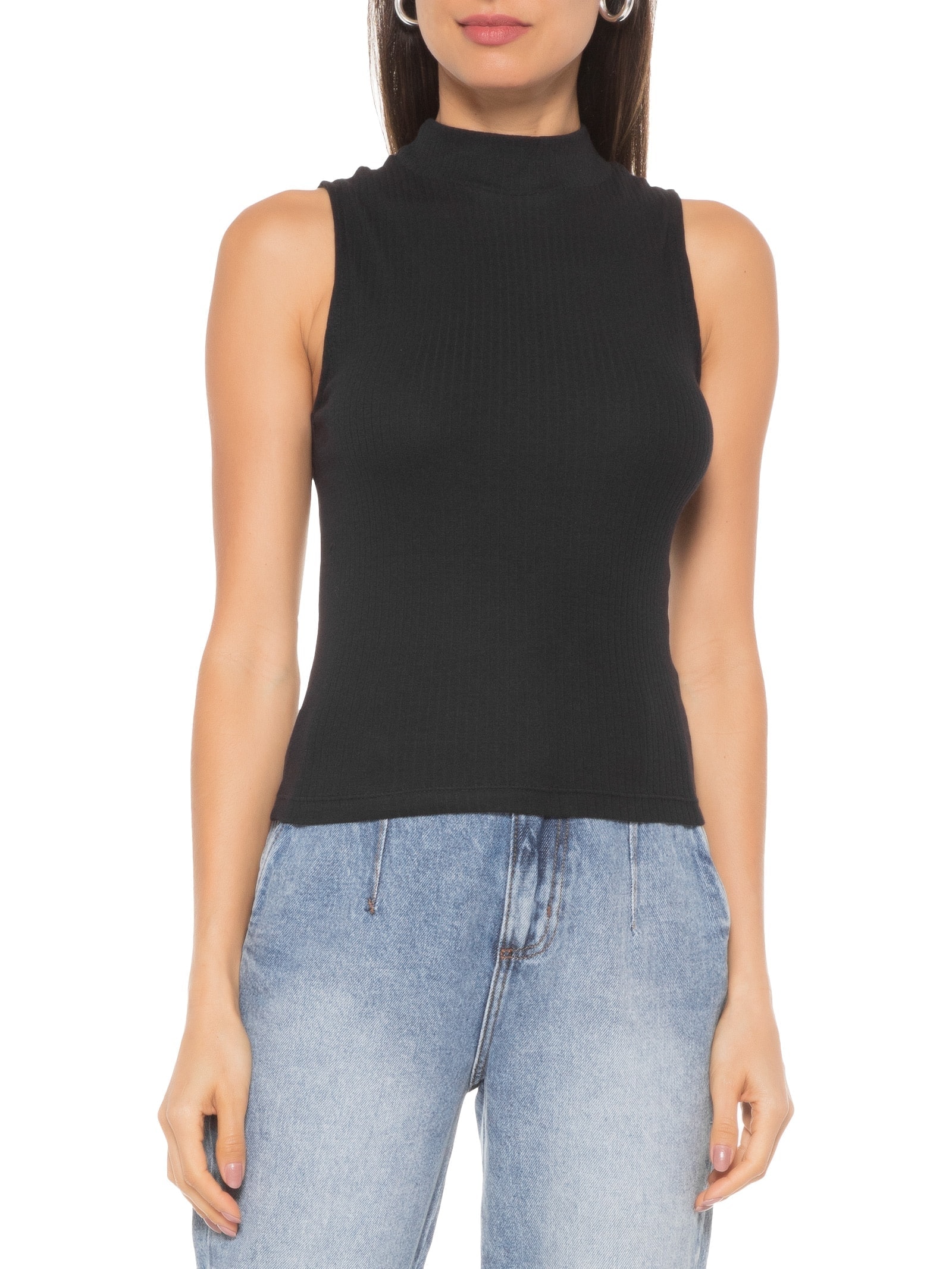 Camiseta Feminina Regata Preto Hering