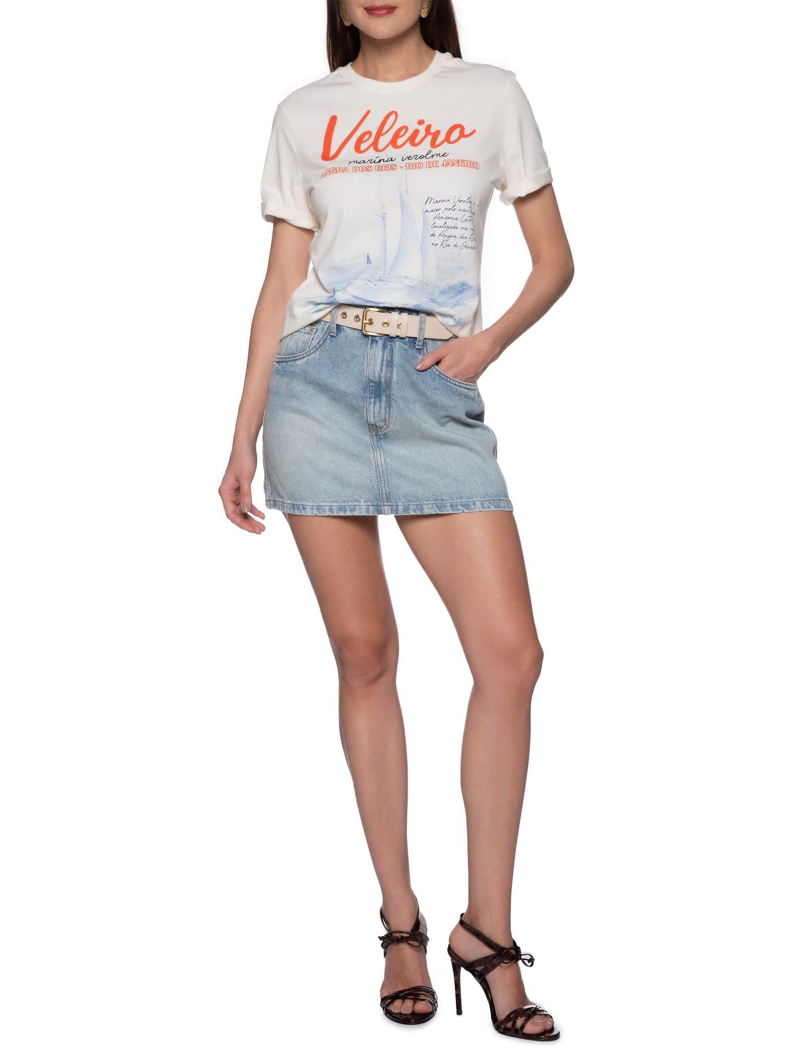 Camiseta Feminina Regular Branco My Favorite