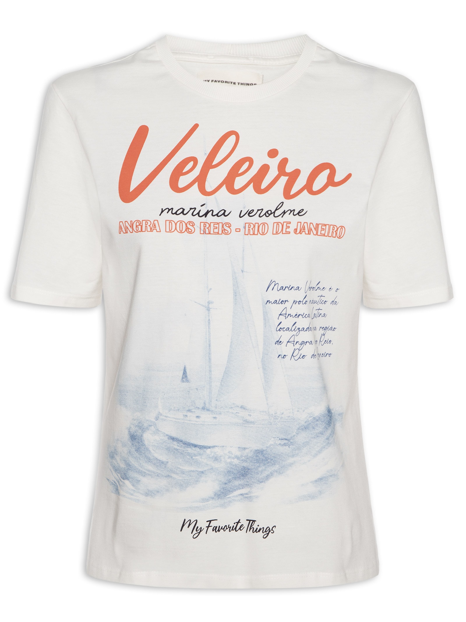 Camiseta Feminina Regular Branco My Favorite