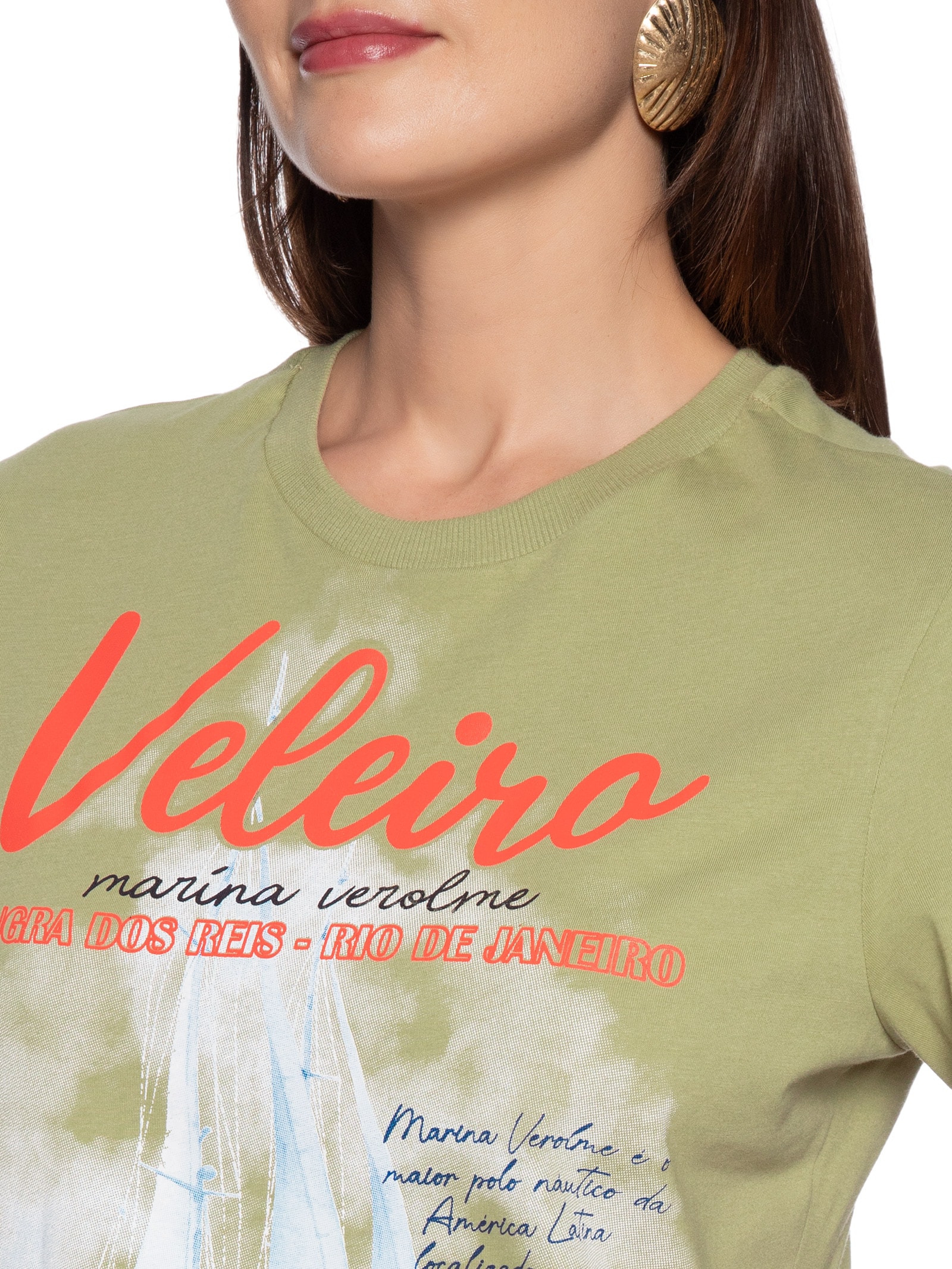 Camiseta Feminina Regular Verde My Favorite Things