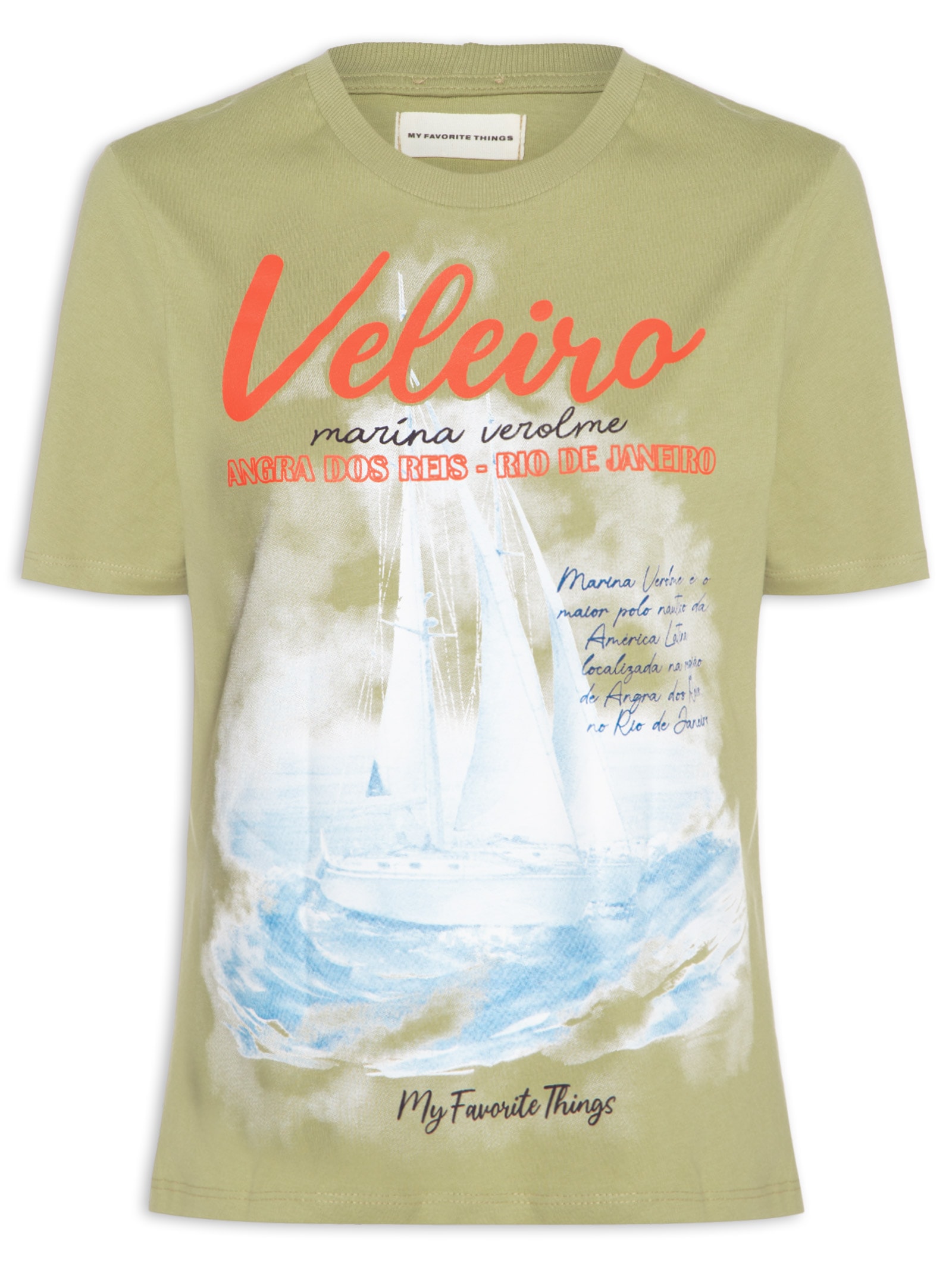 Camiseta Feminina Regular Verde My Favorite Things