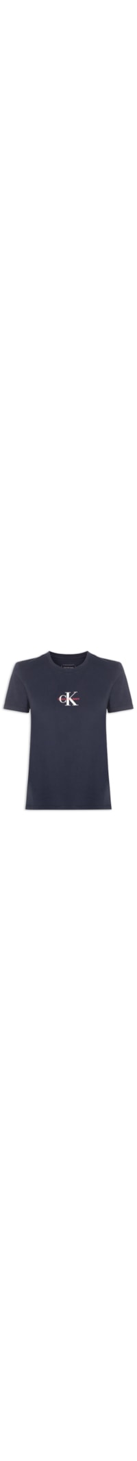 Camiseta Feminina Reissue Centralizado - Azul