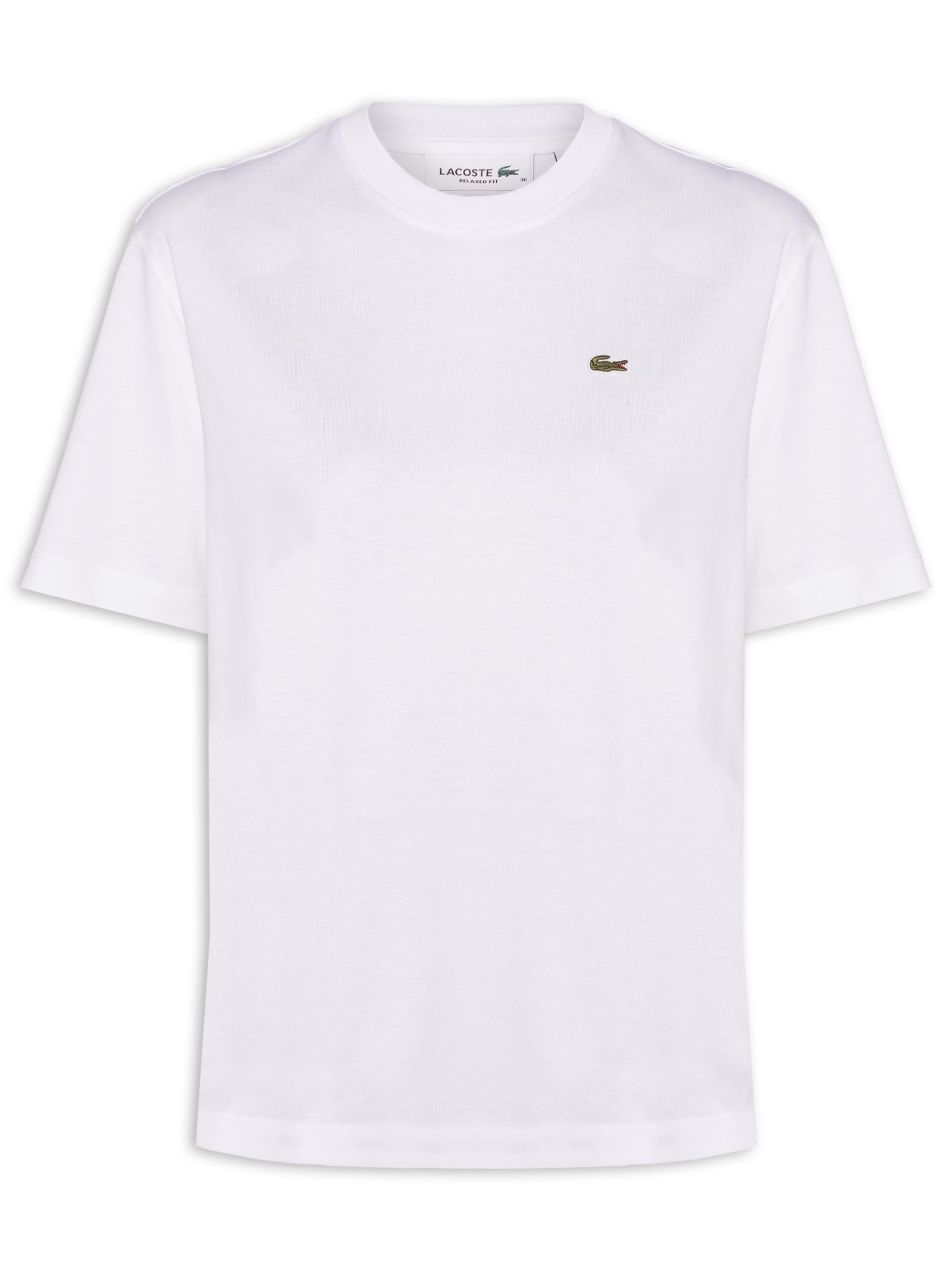 Camiseta Feminina Relaxed Fit Algodão Pima Branco Lacoste