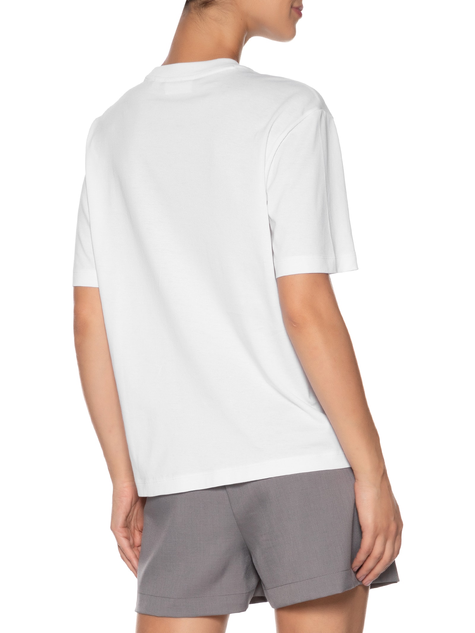Camiseta Feminina Relaxed Fit Algodão Pima Branco Lacoste