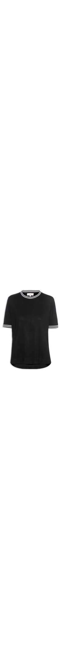 Camiseta Feminina Retilínea - Preto