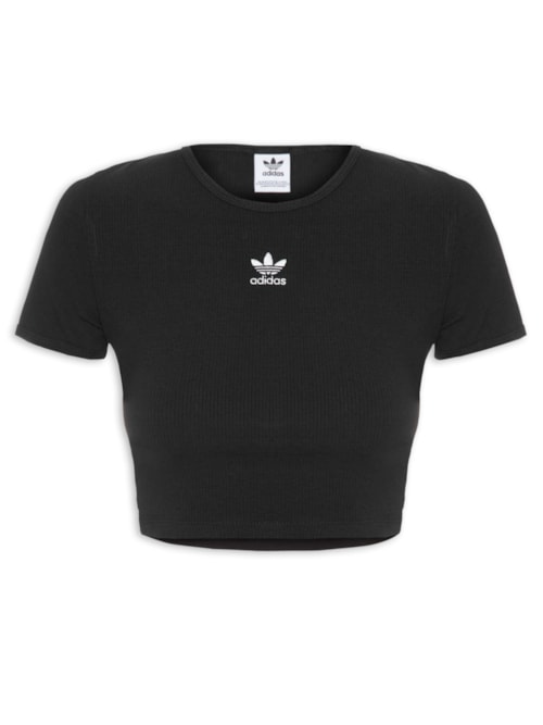 Camiseta Feminina Ribana Cropped – Preto