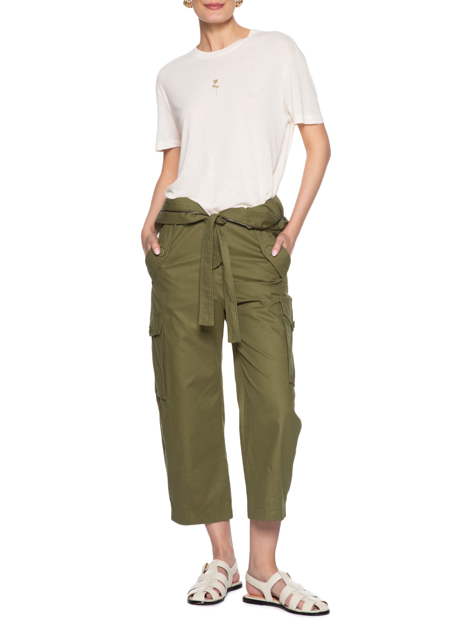 Camiseta Feminina Rosa Gold Branco Osklen