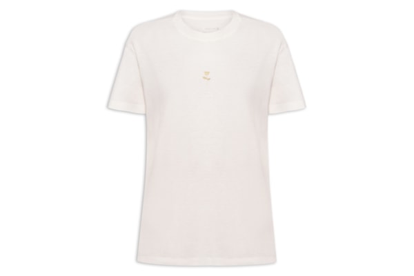 Camiseta Feminina Rosa Gold - Branco
