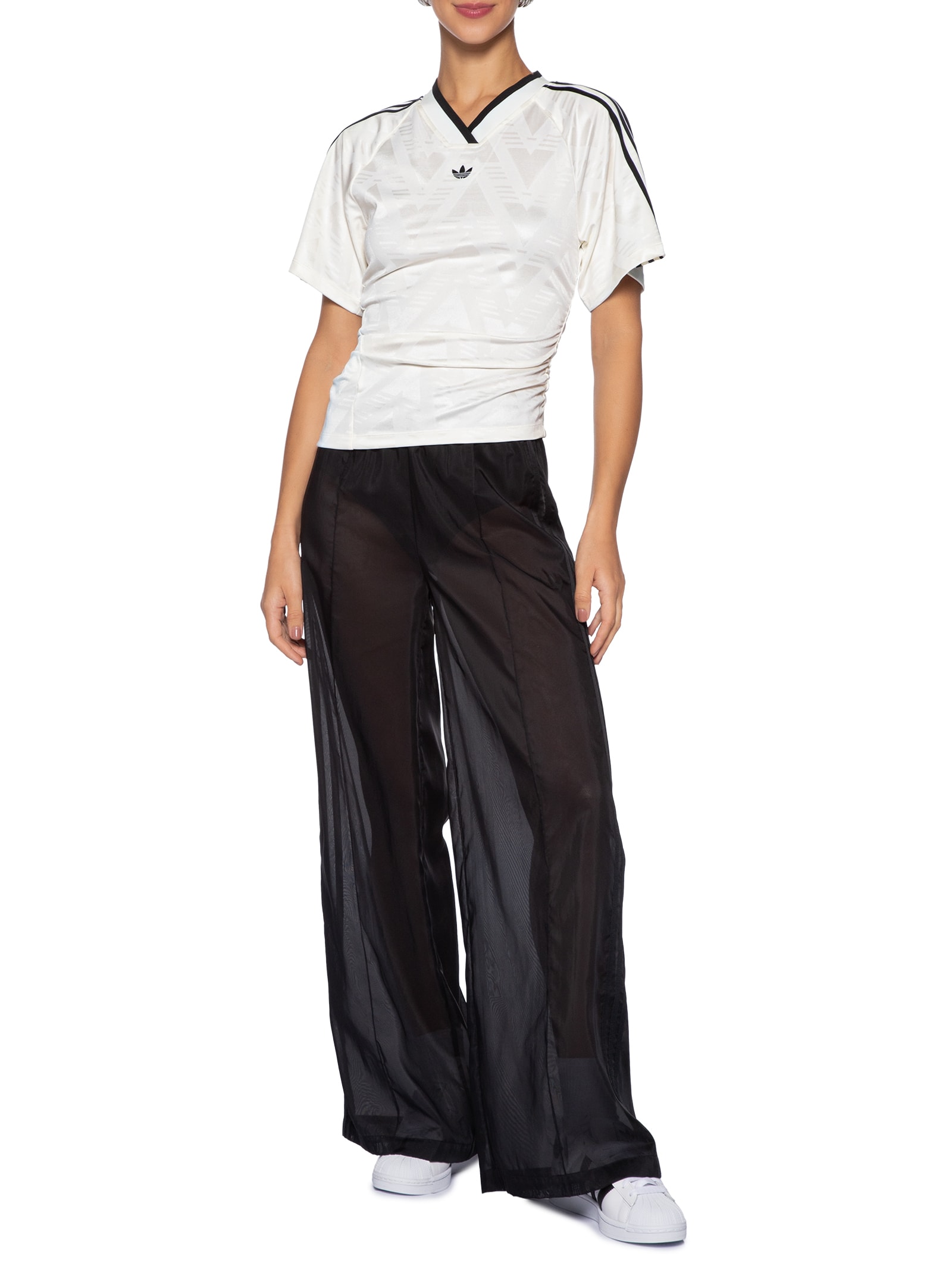 Camiseta Feminina Rouched Foot J Branco Adidas Originals