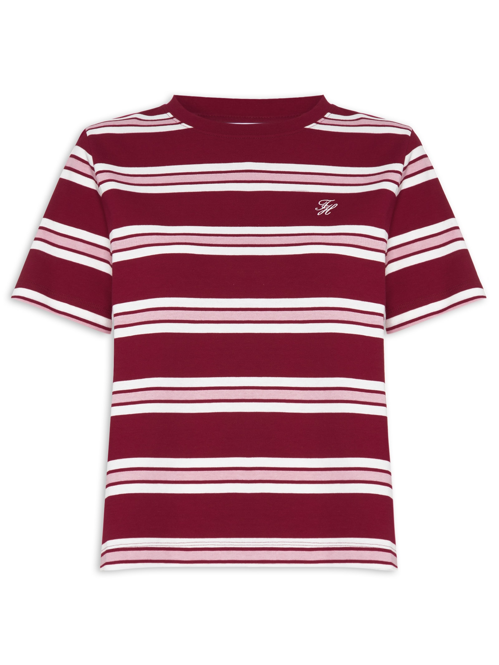 Camiseta Feminina Rugby Stp C-Nk Vermelho Tommy Hilfiger
