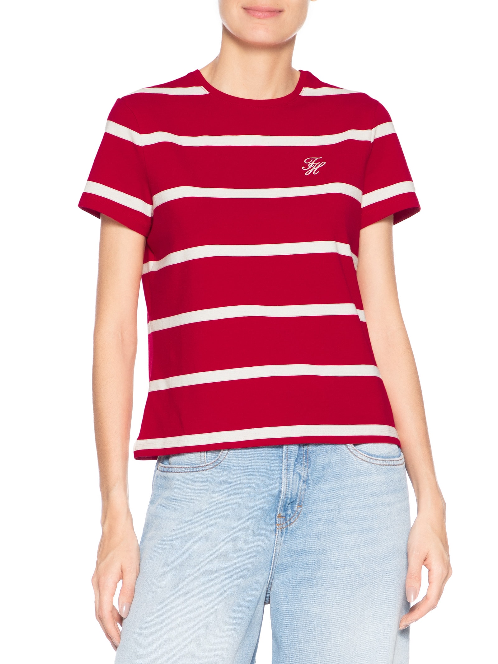 Camiseta Feminina Script Reg Vermelho Tommy Hilfiger