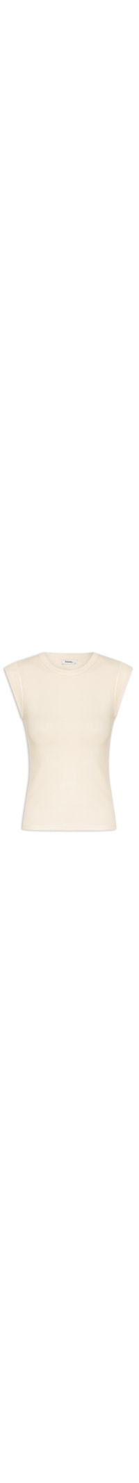 Camiseta Feminina Sem Manga Básica - Bege