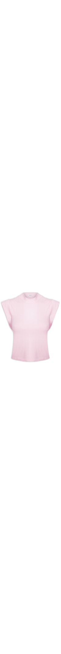 Camiseta Feminina Sem Manga Básica - Rosa