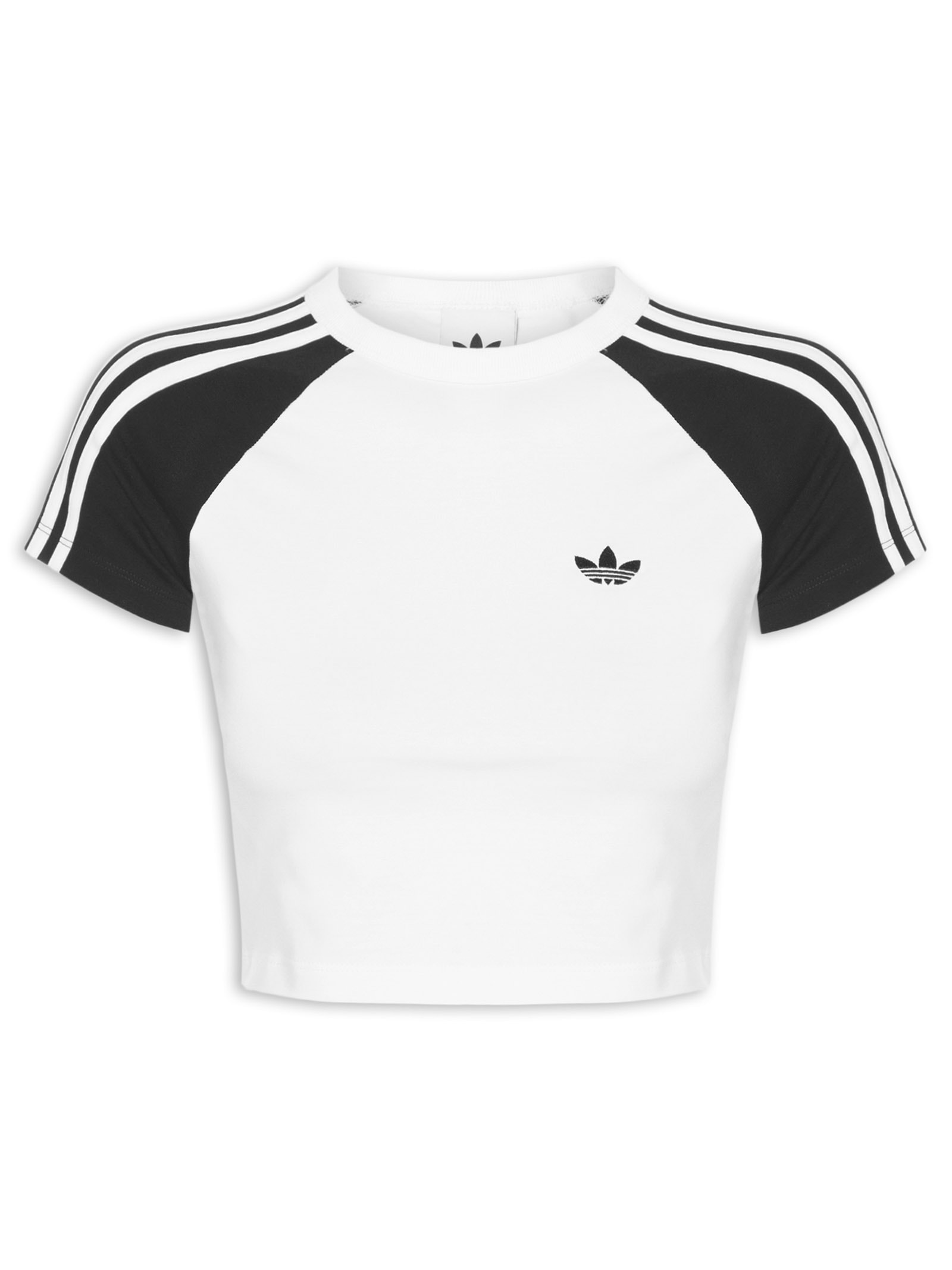 Camiseta Feminina Short Sleeve T Baby Branco Adidas Originals