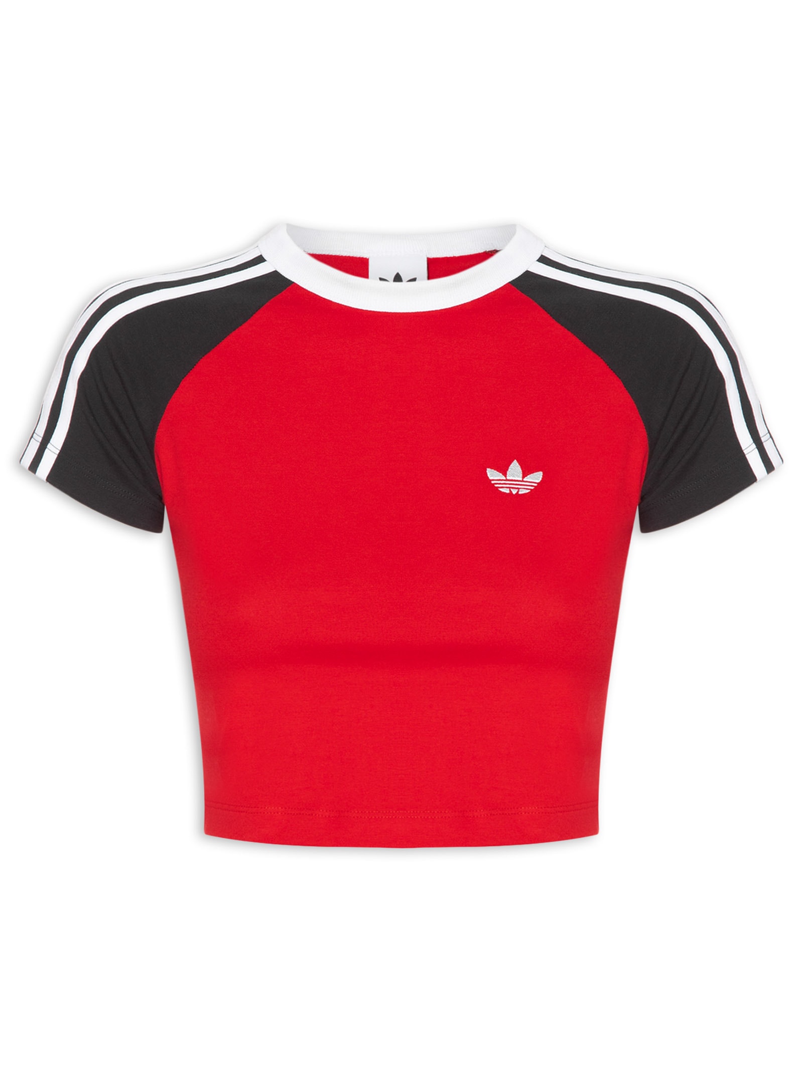 Camiseta Feminina Short Sleeve T Baby Vermelho Adidas Originals