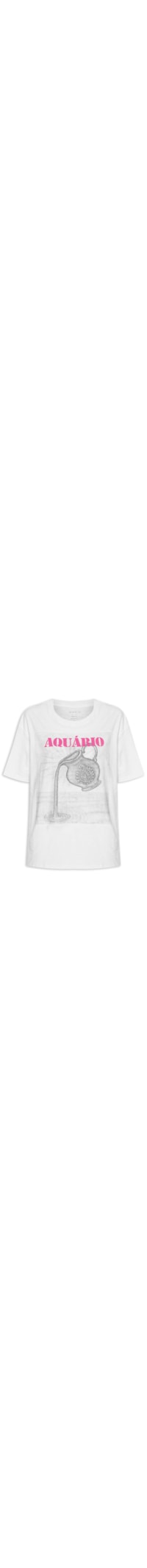 Camiseta Feminina Signo Aquário - Branco