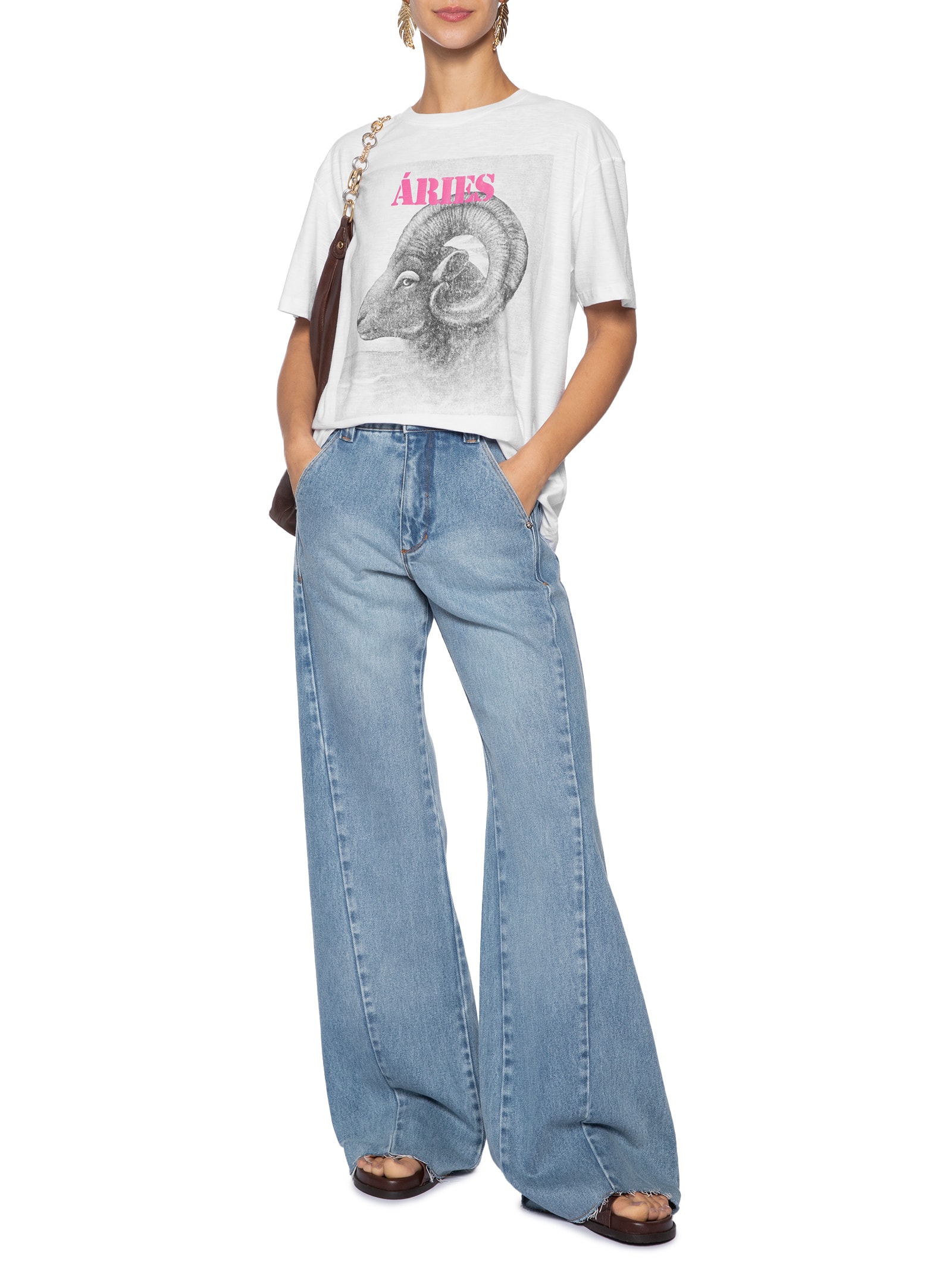 Camiseta Feminina Signo Áries Branco Maria Filó