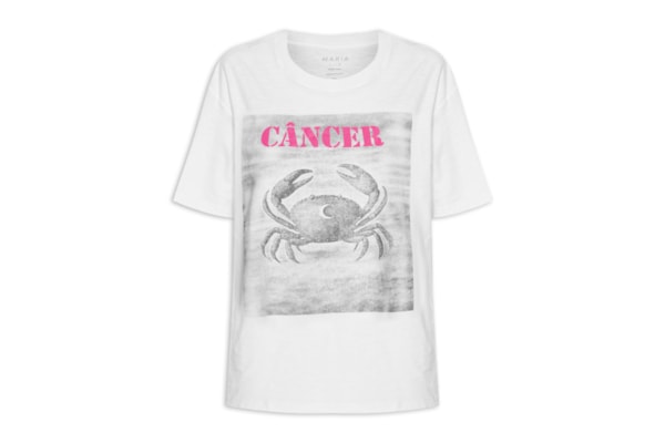 Camiseta Feminina Signo Câncer - Branco