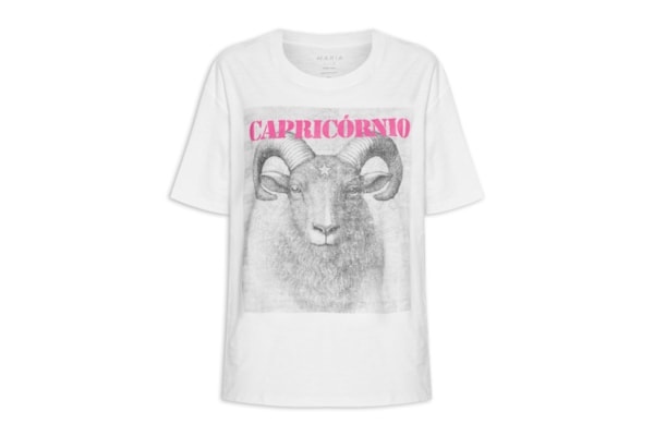Camiseta Feminina Signo Capricórnio - Branco
