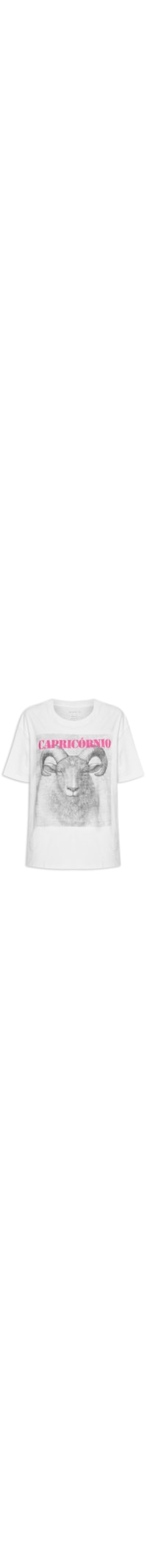 Camiseta Feminina Signo Capricórnio - Branco