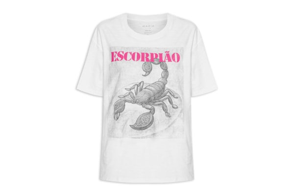Camiseta Feminina Signo Escorpião - Branco