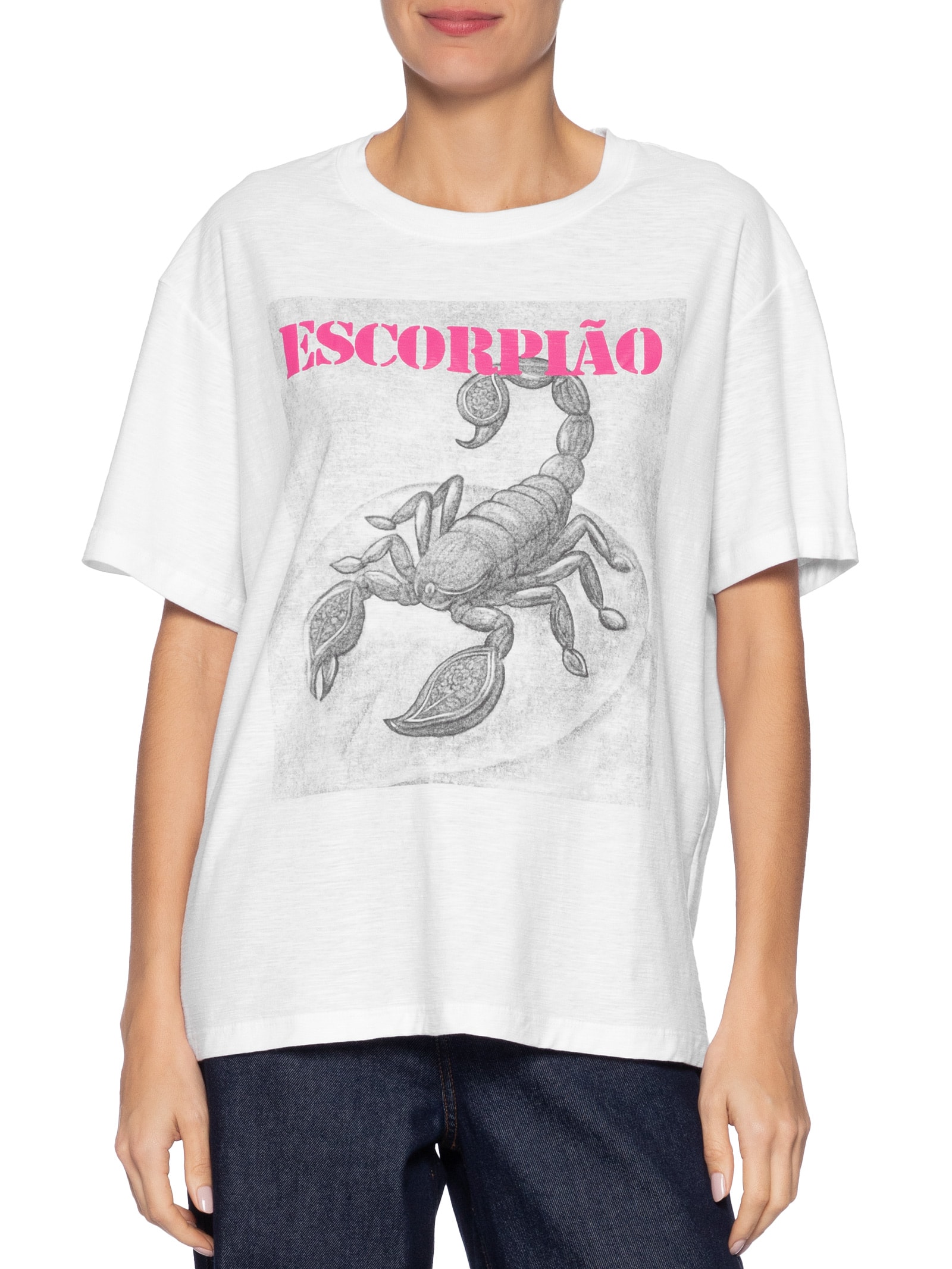 Camiseta Feminina Signo Escorpião Branco Maria Filó