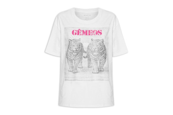 Camiseta Feminina Signo Gemêos - Branco