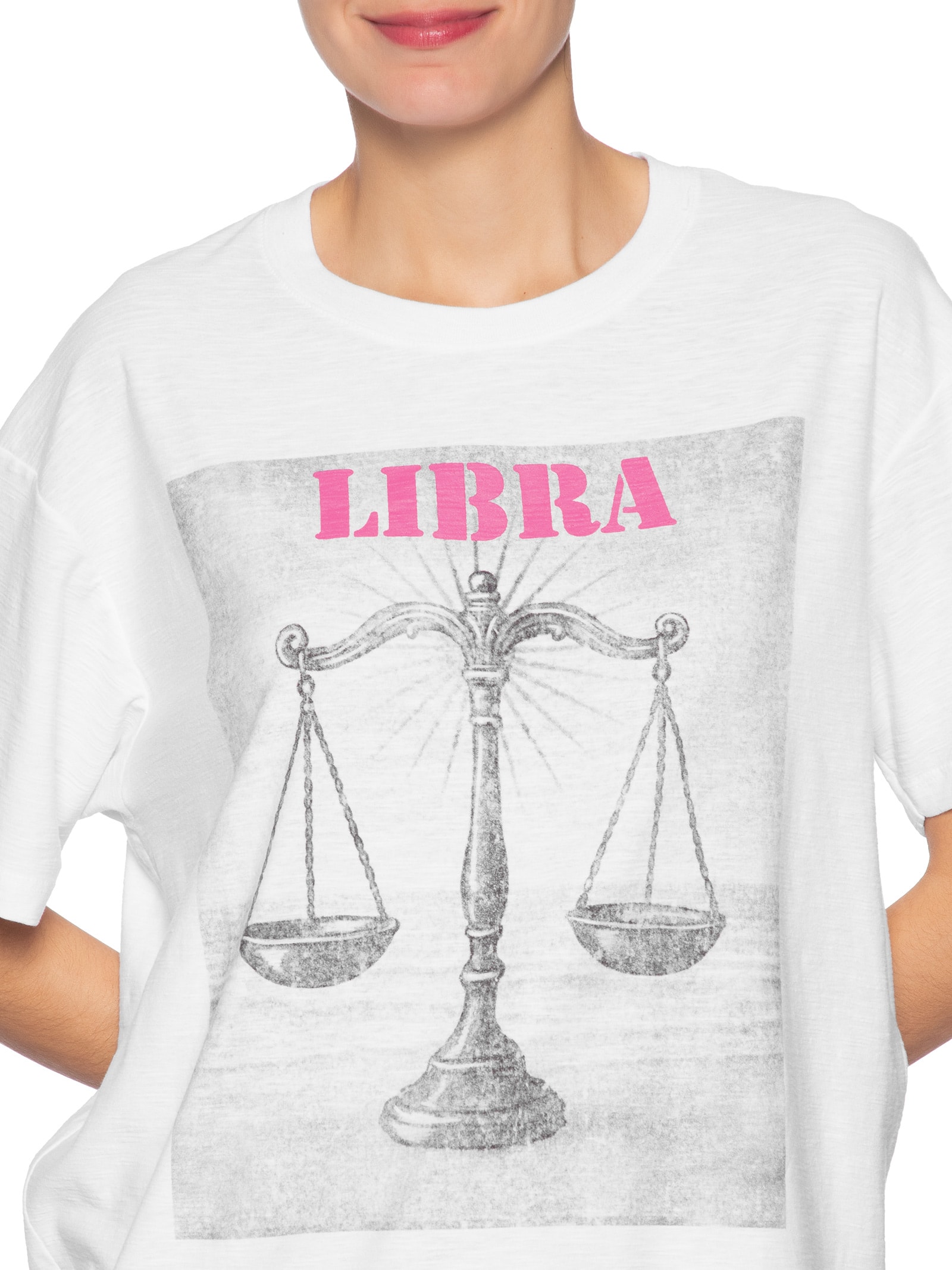Camiseta Feminina Signo Libra Branco Maria Filó