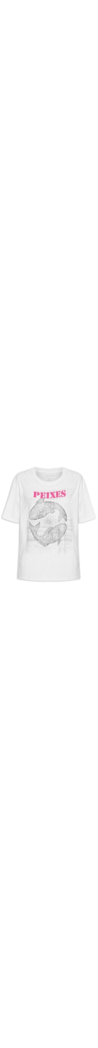 Camiseta Feminina Signo Peixes - Branco