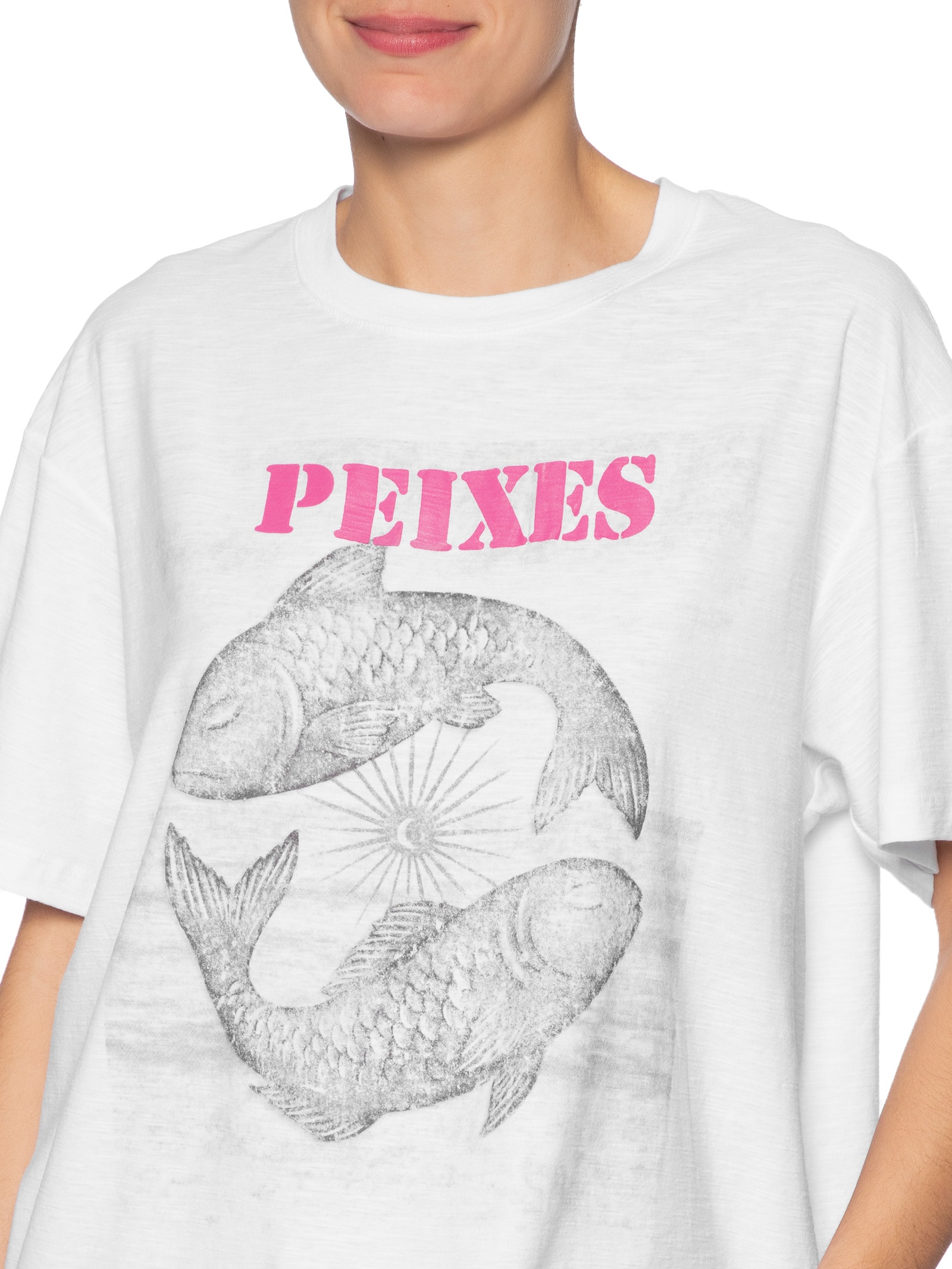 Camiseta Feminina Signo Peixes Branco Maria Filó