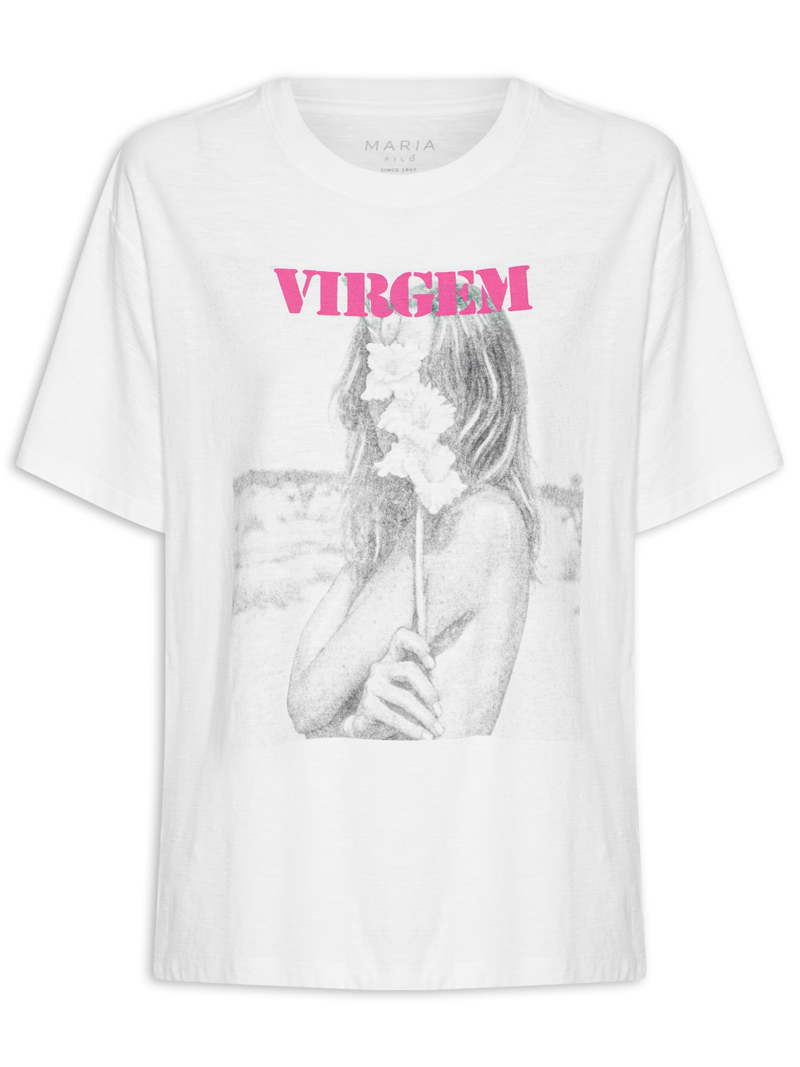 Camiseta Feminina Signo Virgem Branco Maria Filó