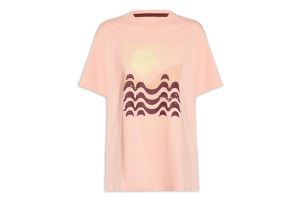 Camiseta Feminina Silk Aqui Sempre Faz Sol – Rosa