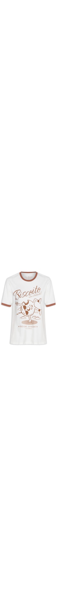 Camiseta Feminina Silk Biscoito - Off White