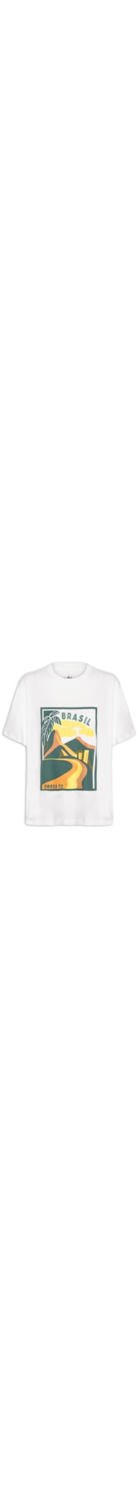 Camiseta Feminina Silk Brasil - Branco