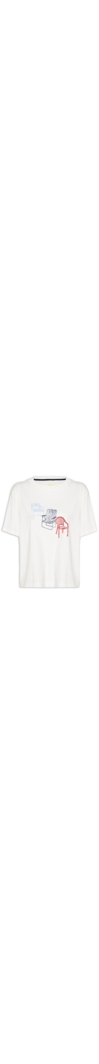 Camiseta Feminina Silk Cadeiras – Branco