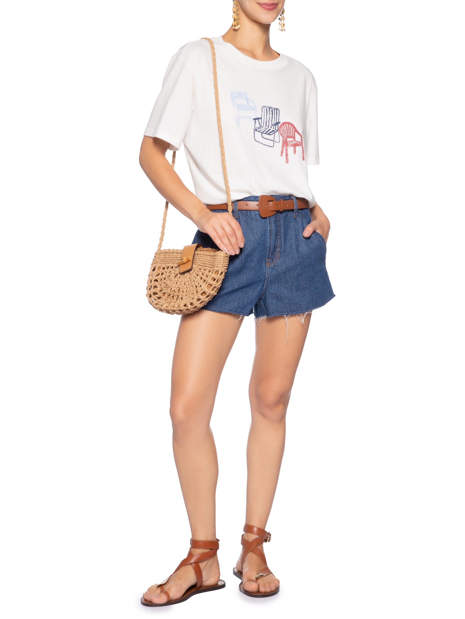Camiseta Feminina Silk Cadeiras – Branco Dress To