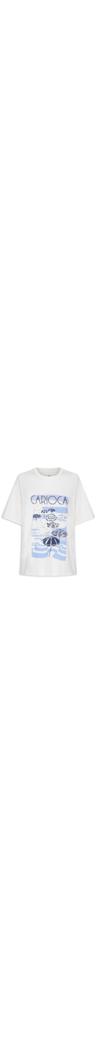 Camiseta Feminina Silk Carioca - Off White