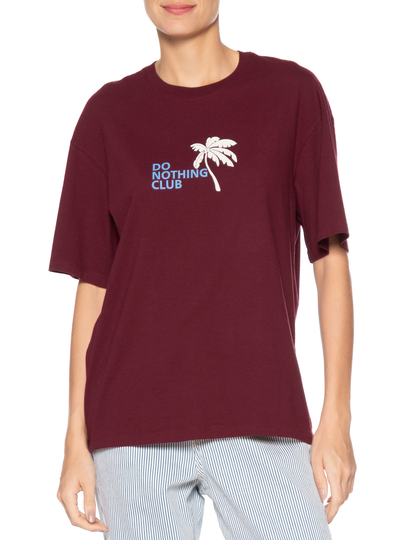 Camiseta Feminina Silk Do Nothing Club Vermelho Dress To