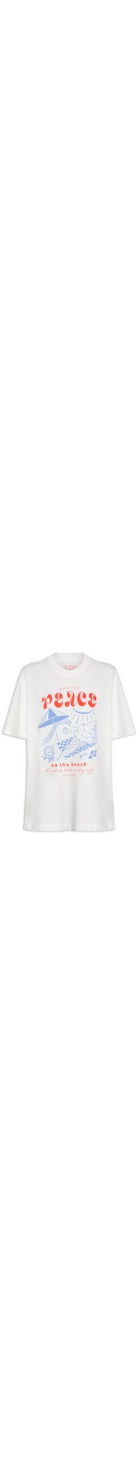 Camiseta Feminina Silk Enjoy The Peace - Branco