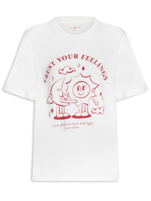 Camiseta Feminina Silk Feelings - Branco