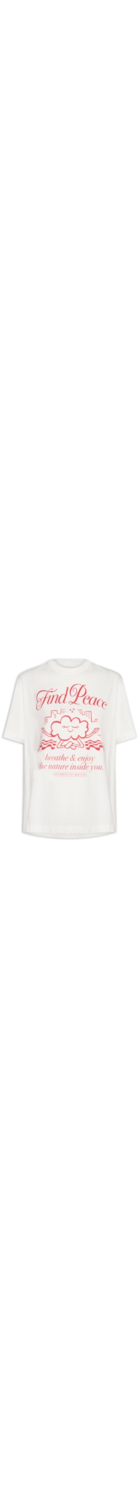 Camiseta Feminina Silk Find Peace - Branco
