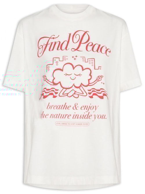 Camiseta Feminina Silk Find Peace – Branco