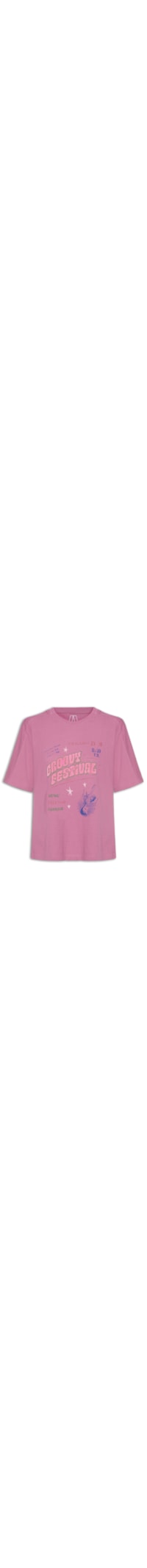 Camiseta Feminina Silk Groovy Festival - Rosa