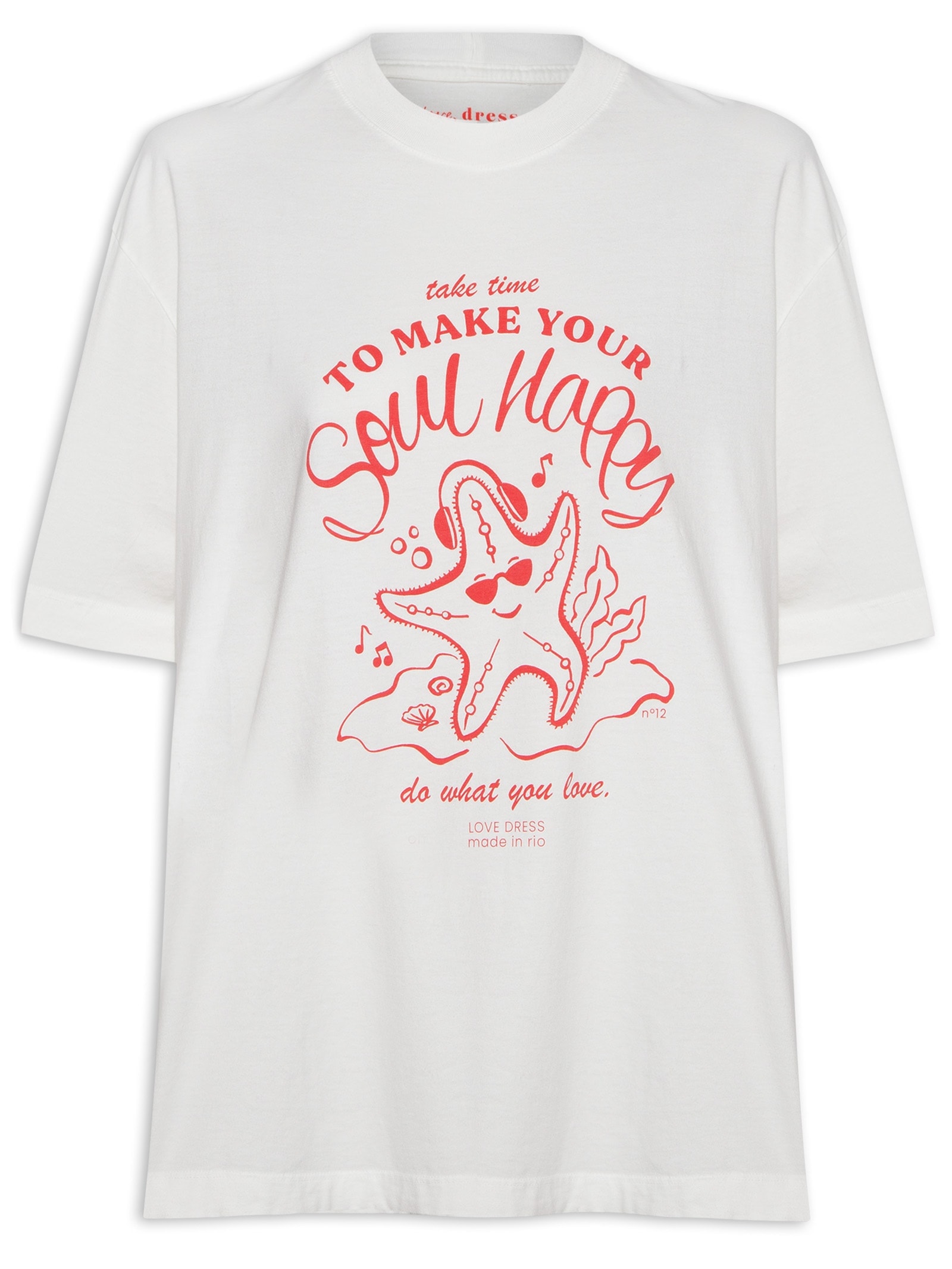 Camiseta Feminina Silk Happy Soul Branco Dress To