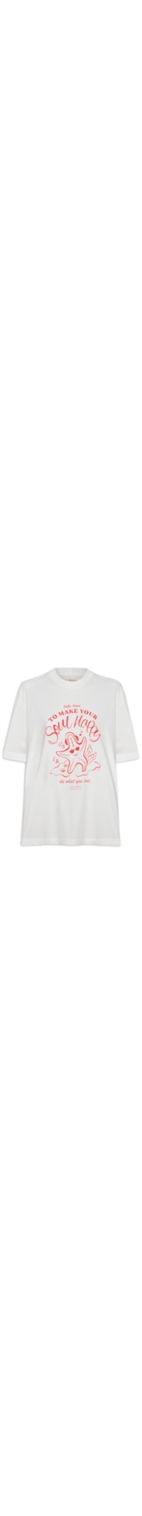 Camiseta Feminina Silk Happy Soul - Branco