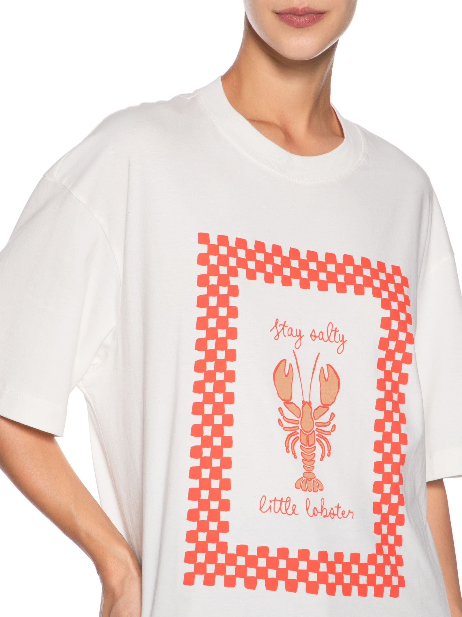 Camiseta Feminina Silk Lobster Branco Dress To
