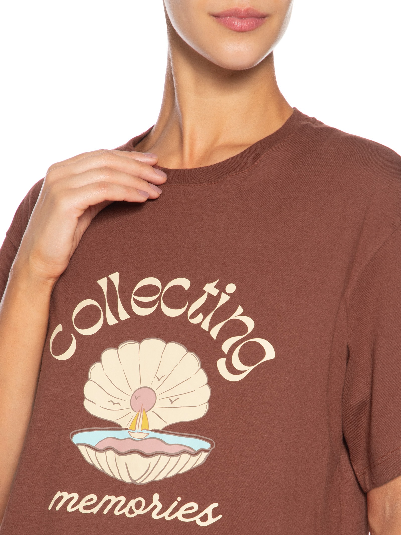 Camiseta Feminina Silk Memories Marrom Dress To