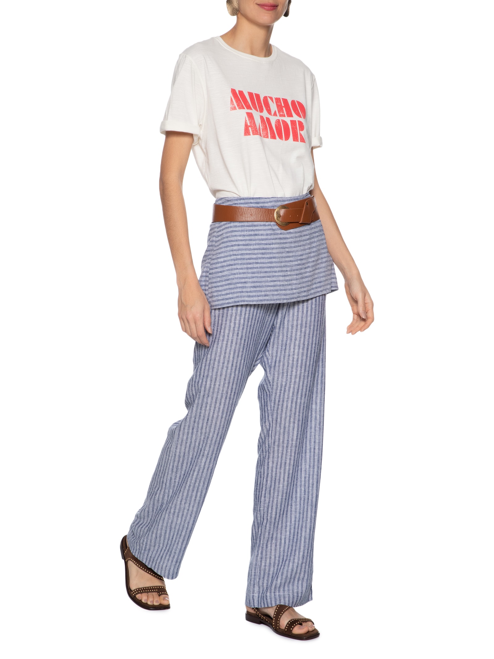 Camiseta Feminina Silk Mucho Amor Branco Maria Filó